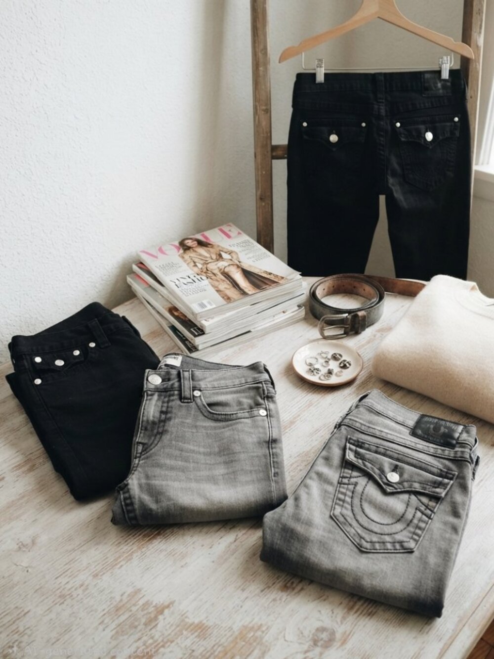 Y2K Boho True Religion Disco Julie Swarovski Low Rise Skinny Jeans Set 28